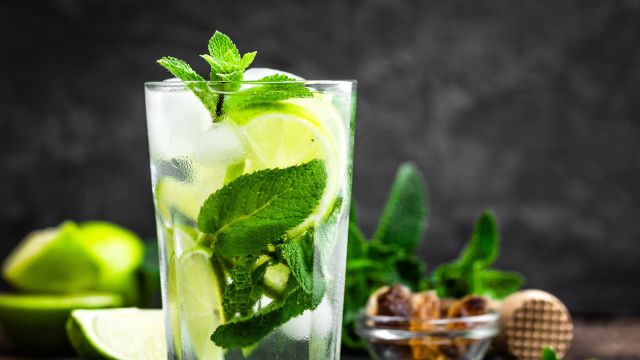A close up of a fancy mojito, one of the best bar drinks of 2024