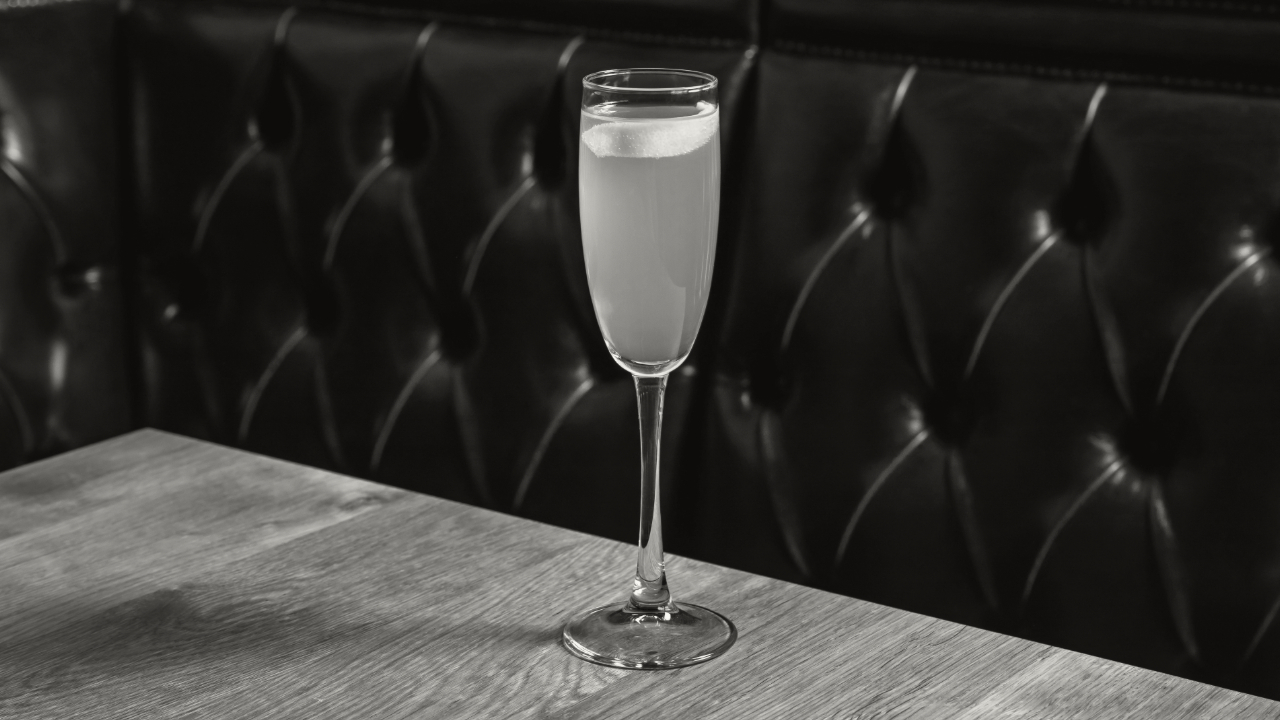 A picture of the French 75 Cocktail from Casablanca