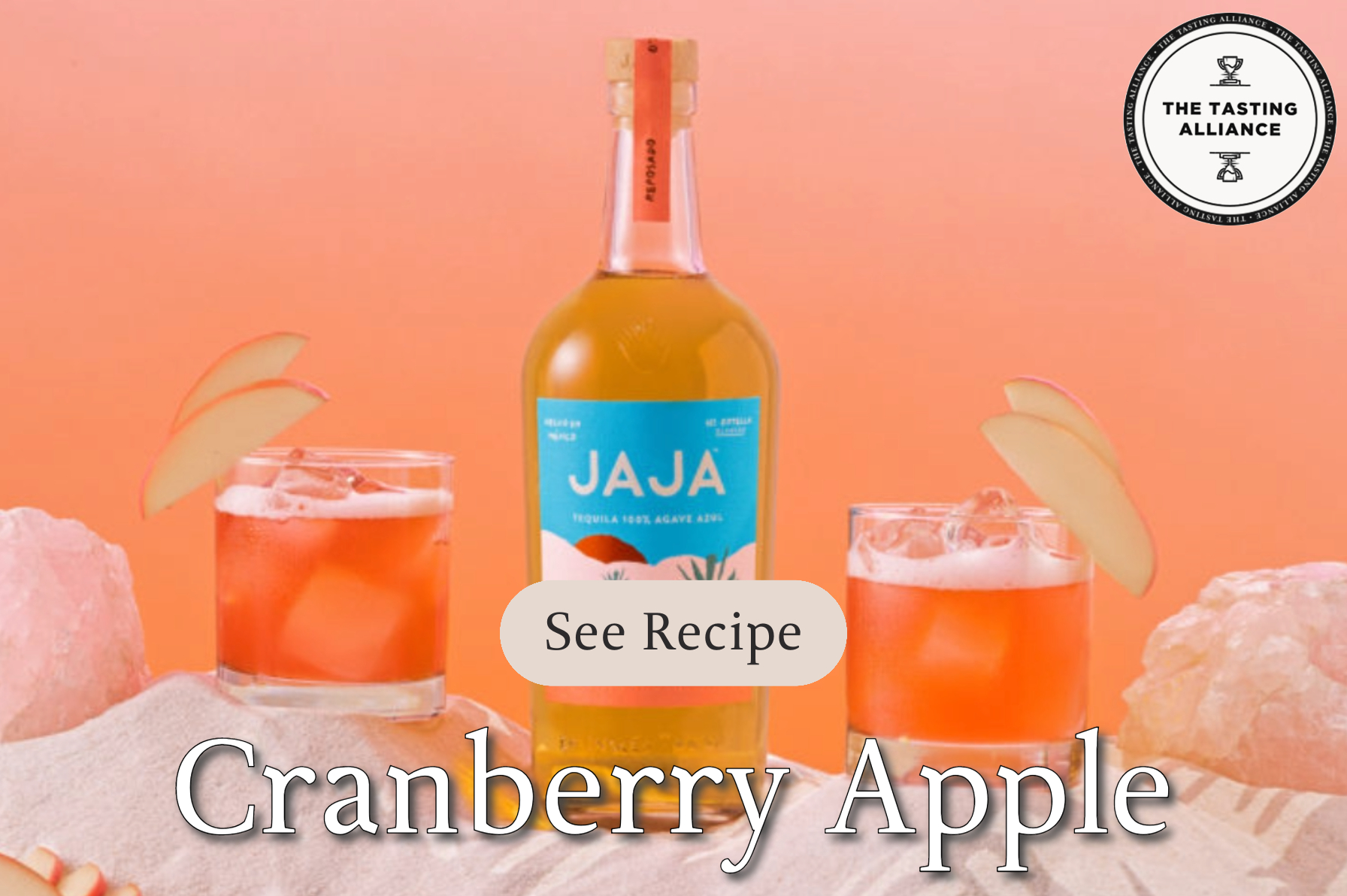 The recipe for The Tasting Alliance's featured Cranberry Apple Cocktail
