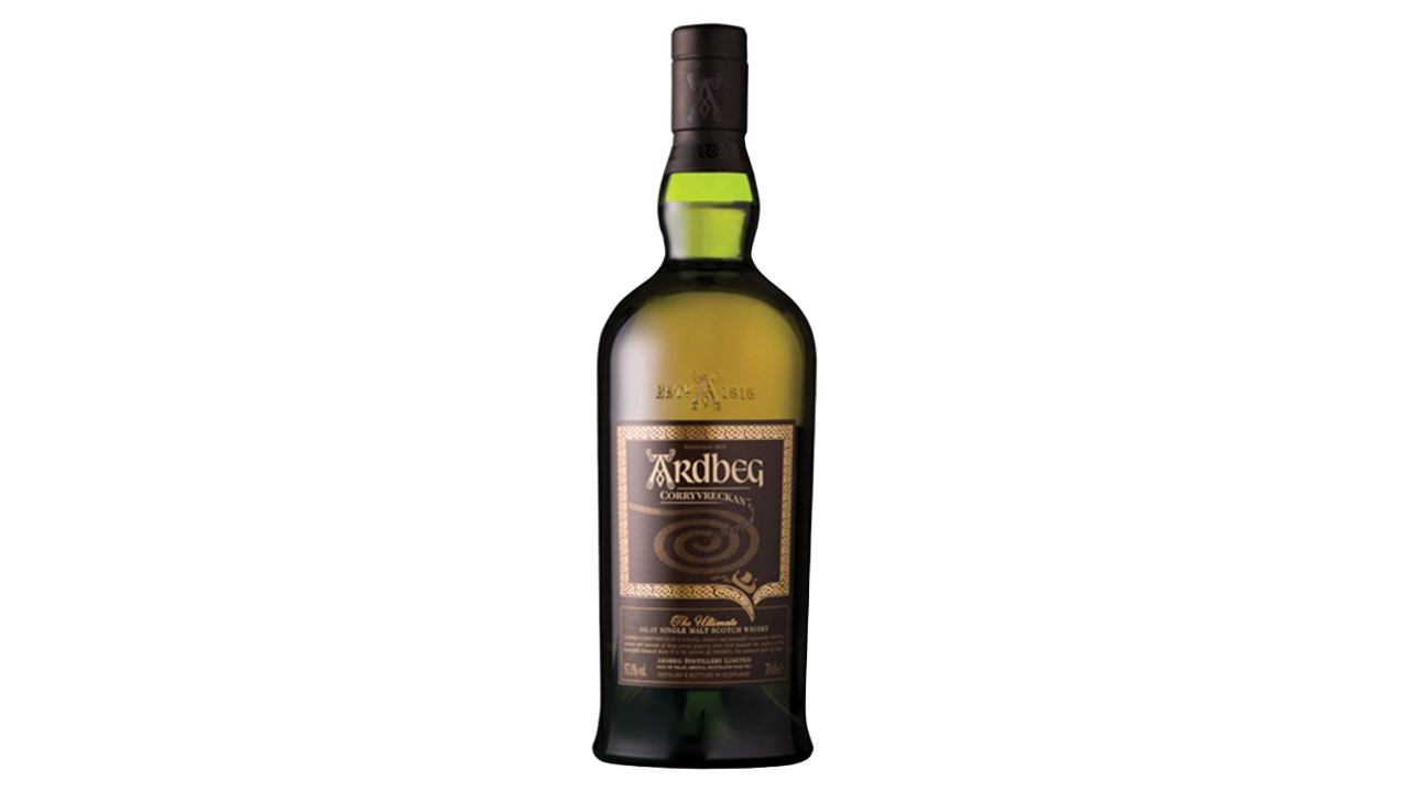 A bottle of Ardbeg Corryvreckan, a glorious dark chocolate spirit