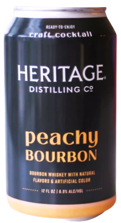 Heritage Distilling Peachy Bourbon Canned Cocktail