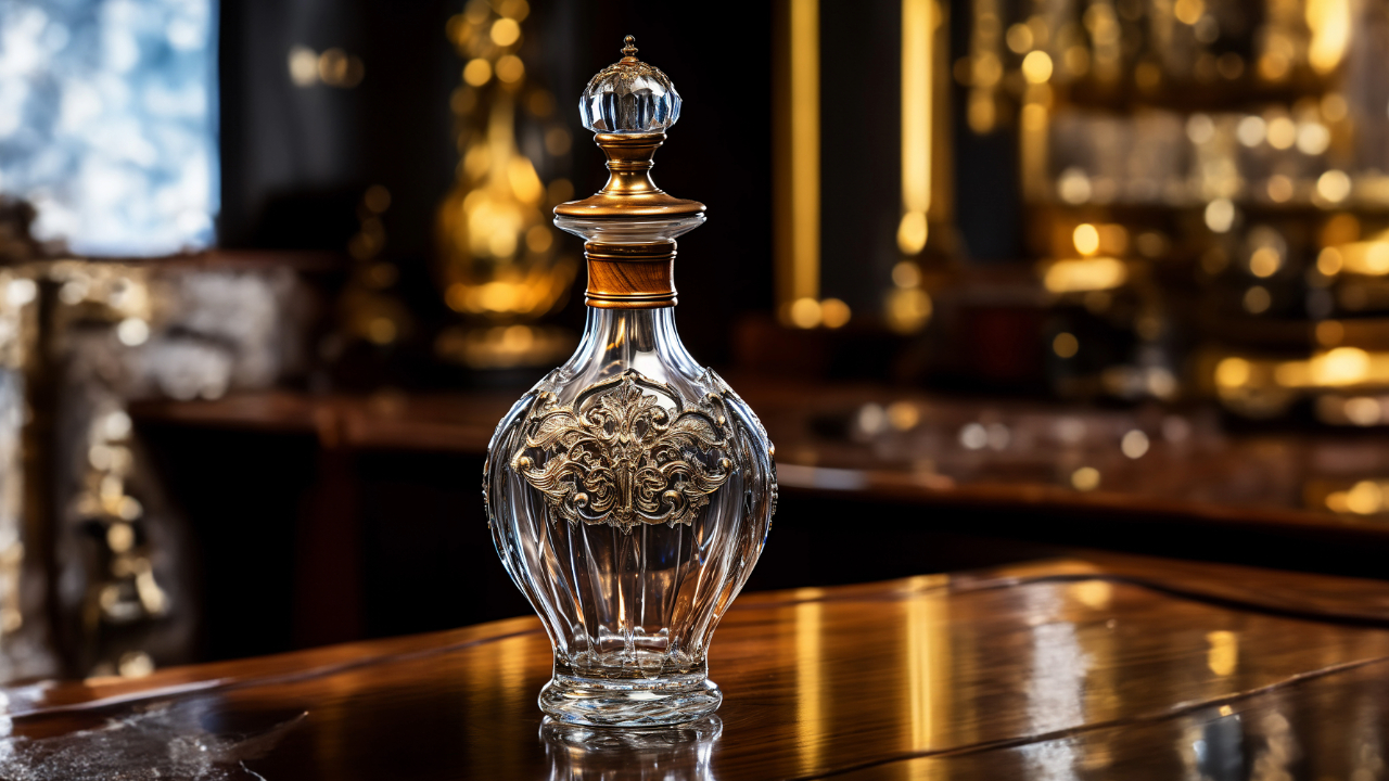 An ornate decanter that once contained some of the world's rarest spirits.