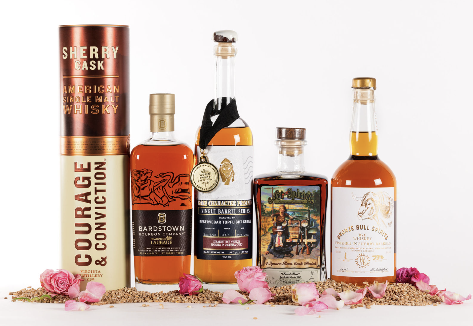 Some of the winning Small Batch and Single Barrel Bourbons from The Tasting Alliance's San Francisco World Spirits Competition 2023
