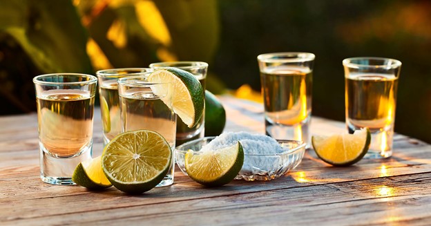 Tequila Drinks with Lime and Salt