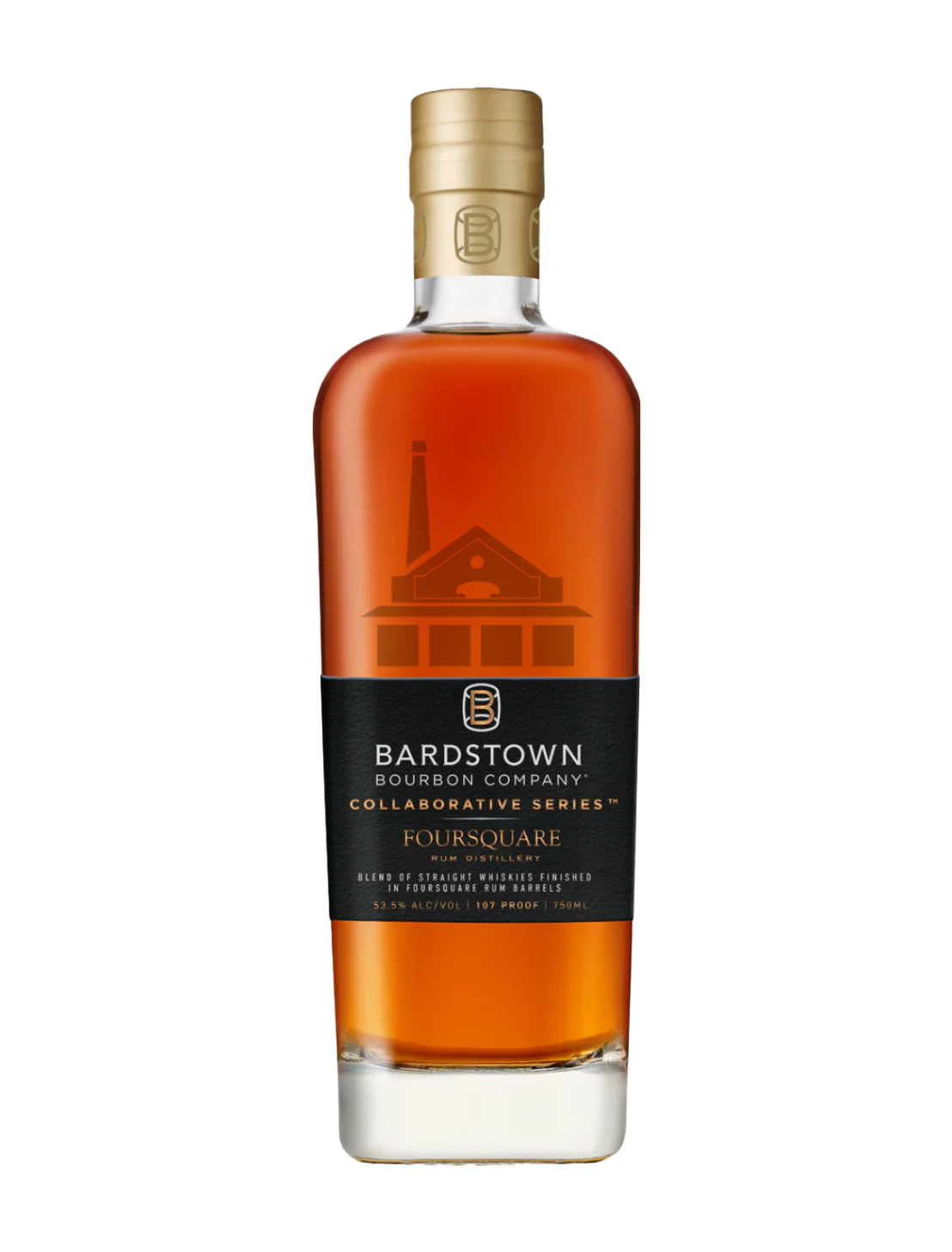 An elegant bottle of Bardstown Bourbon Company Chateau de Laubade II in front of a plain, white background