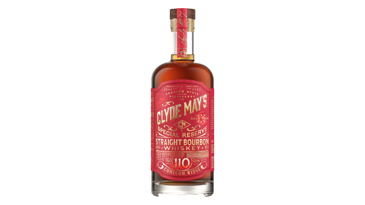 A bottle of Clyde May’s Special Reserve Bourbon, one of the top 10 bourbons of 2024