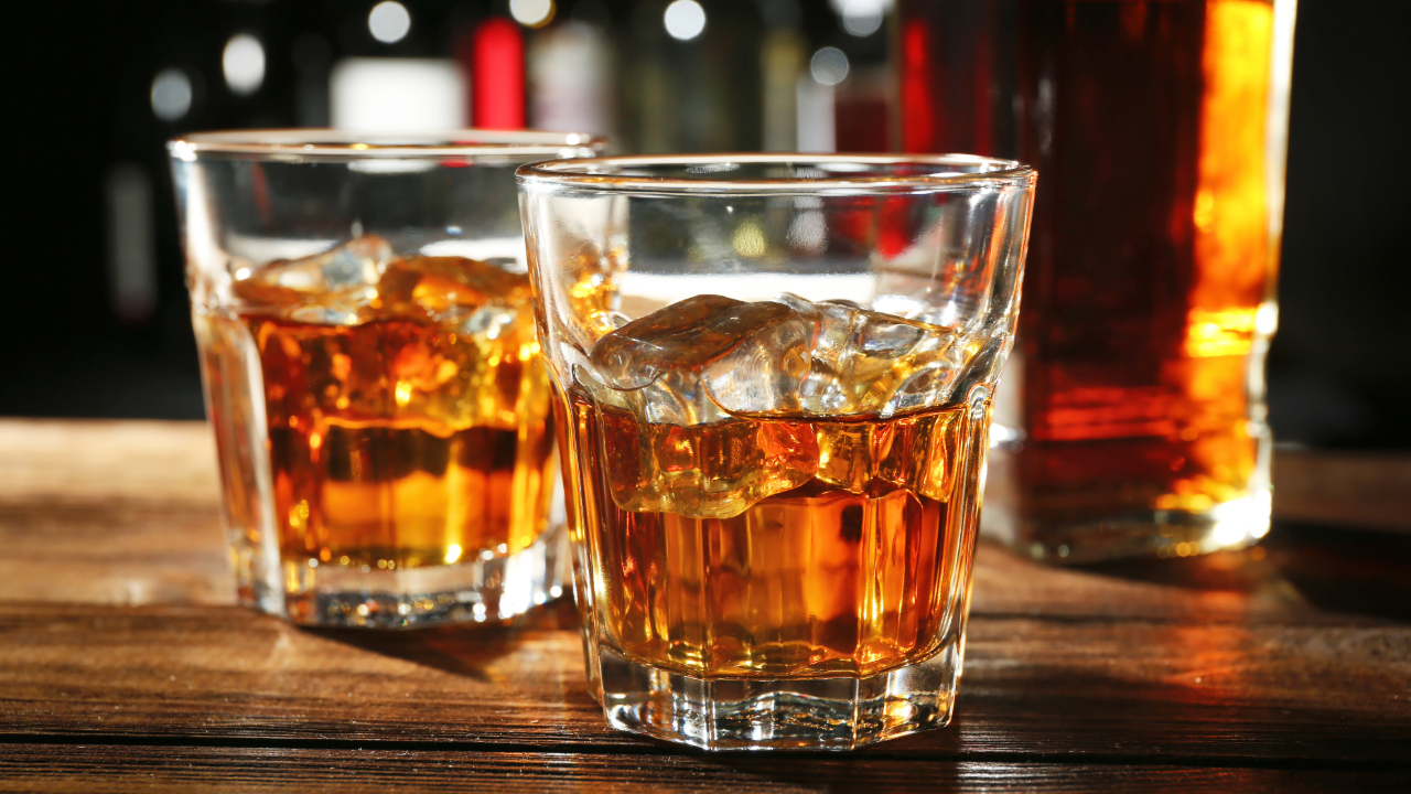 Glass of Australian Whiskey on ice